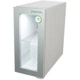 Gastro-Cool - Extra kleiner und schmaler Getränkekühlschrank mit Glastür - silber GCGD8