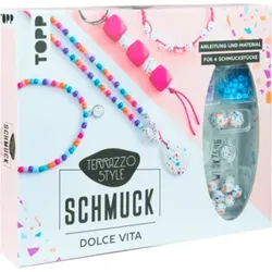 TOPP 18252 Terrazzo-Schmuckset Dolce Vita (Pink) - Anleitung und Material für 4 Schmuckstücke