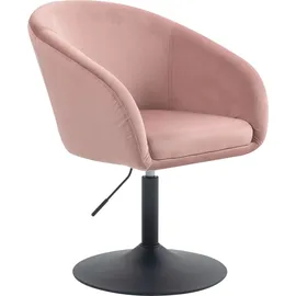 Svita Loungesessel Jamaika Samt 59 x 95 x 59 cm Altrosa höhenverstellbar
