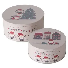 Boltze Dosen zur Aufbewahrung MONTI Ø 16-20 cm 2-tlg. beige