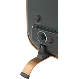 Klarstein HeatPal Marble Blackline Infrarot-Heizung 1300W Wärmespeicher Marmor Aluminium