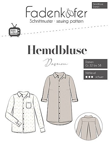 Fadenkäfer Schnitt "Hemdbluse" für Damen