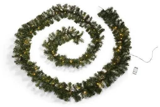 LED Tannengirlande, mit Schnee