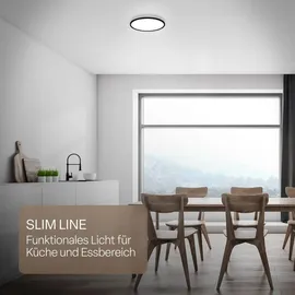 B.K.Licht LED Panel 1 24 cm rund schwarz