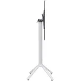 Restootab Klappbarer Outdoor- Stehtisch Nemo weiß 60x60cm - Modell Marmor Royal