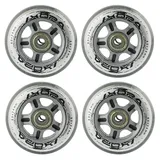Nils Extreme Inliner Rollen, für Freizeit-Skating PU 80mm/82A 4 St. + Lager ABEC7 8 St. Nils
