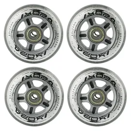 Nils Extreme Inliner Rollen, für Freizeit-Skating PU 80mm/82A 4 St. + Lager ABEC7 8 St. Nils