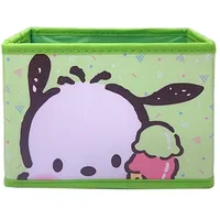 Roffatide Pochacco-Hund Zusammenklappbarer Aufbewahrungsbehälter Faltbare Aufbewahrungsbox für den Schreibtisch, Synthetisches Leder Makeup Organizer Desk Caddy