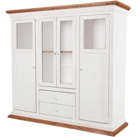 1a Direktimport Original MEXICO Highboard Schrank Möbel, weiß lackiert, aus massiver Pinie im Landhausstil von 1a Direktimport