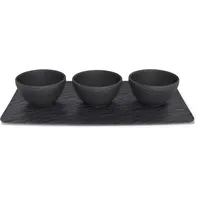 Villeroy & Boch Dipschale Manufacture 4tlg. Premium Porcelain Schwarz