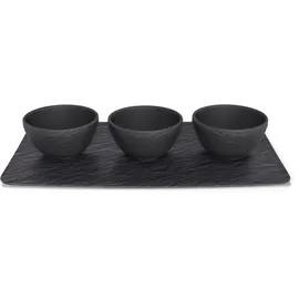 Villeroy & Boch Dipschale Manufacture 4tlg. Premium Porcelain Schwarz