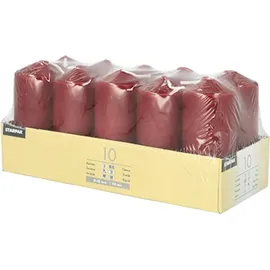 Papstar Stumpenkerzen 9 x 4 cm 10 St. bordeaux