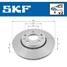 SKF Bremsscheibe VKBD 80008 V2