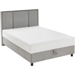 Boxbett "ARLA", grau (hellgrau), B:95cm L:213cm, ATLANTIC HOME COLLECTION, Komplettbetten, Boxspringbett, mit Taschen-Federkernmatratze und Bettkasten