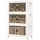 Costway Faltbare Aufbewahrungsbox 49,5 x 31,5 x 86 cm 3-tlg. weiß