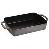 Staub Ofenform/Servierplatte/Auflaufform, rechteckig mit 2 Griffen, 30x20 cm, 3,1 L, Gusseisen, Für alle Herdarten inkl. Induktion & Backofen, Graphitgrau