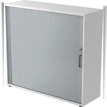 bümö Rollladenschrank 80 x 40 x 180 silber/weiß