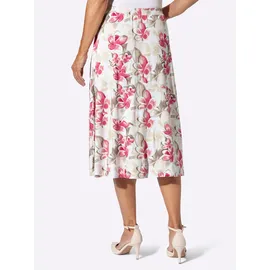 Lady A-Linien-Rock Damen Floral Beige 40