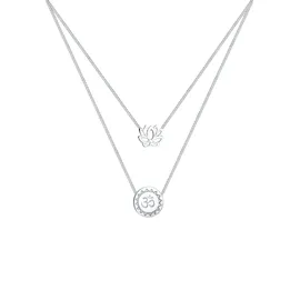 Elli Halskette Lotusblume Om Mantra Symbol Layer 925 Silber