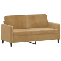 vidaXL 2-Sitzer-Sofa Braun 140 cm Samt