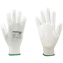 ASATEX Handschuhe Gr.9 weiß EN 388 PSA II Nyl.m.PU