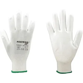 ASATEX Handschuhe Gr.9 weiß EN 388 PSA II Nyl.m.PU