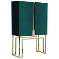 Casa Padrino Luxus Barschrank Grün / Gold / Rot