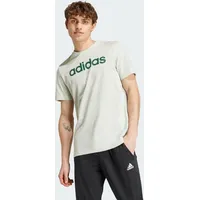 Adidas Herren Essentials Single Jersey Linear Embroidered Logo Tee, Linen Green