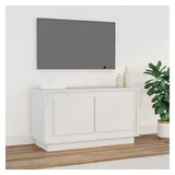 vidaXL TV-Schrank Weiß 80x35x45 cm Holzwerkstoff