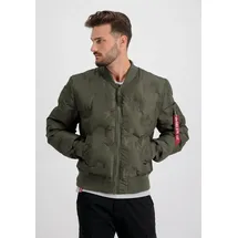 Alpha Industries MA-1 Emb. Logo Puffer grün L