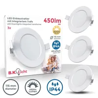 B.K.Licht LED IP44 warmweiß, weiß