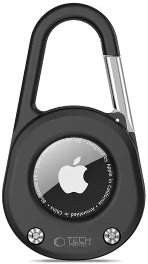 Slidelock Carabiner Keychain Case for Apple AirTag 1/2 - Black