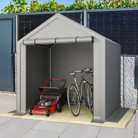 novavision Fahrradgarage Geräteschuppen 190x170x200 cm Dunkelgrau