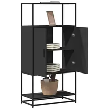 vidaXL Highboard Schwarz 68x35x139 cm Holzwerkstoff und Metall