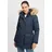 Oxmo Wintermantel Parka Mantel mit Kapuze - Blau / XS