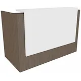 Quadrifoglio Empfangstheke gerade, eukalyptus, weiß 166,0 x 88,0 x 113,0 cm