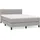 vidaXL Boxspringbett mit Matratze Hellgrau 140x200 cm Stoff