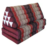 Wilai Kapok Thaikissen, Yogakissen, Massagekissen, Kopfkissen, Tantrakissen, Sitzkissen - Rot/Weinrot (Kissen mit DREI Auflagen XXL 79x53x46 (82318))