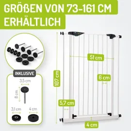 Bomi Türschutzgitter Mira 73-161 cm Weiß