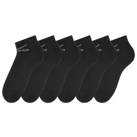 VENICE BEACH Sneakersocken 6 Paar Schwarz 31-34