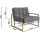 s-style möbel Loungesessel Tampa Samtstoff 0 x 0 x 0 cm Grau