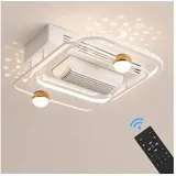 Eurohandisplay Deckenventilator Deckenventilator mit LED Beleuchtung mit Fernbedienung einstellbar, Lichtfarbe und Helligkeit einstellbar