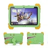 10.1 Zoll Andriod 13 Tablet für Kinder mit Hülle, 4GB RAM 64GB ROM Kinder Tablet, 6000mAh 1280 * 800 HD Augenschutz Touchscreen WiFi Bildungsgeschenke Tablets für Kinder Grün