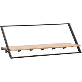 FineBuy Wandgarderobe Akazie Braun