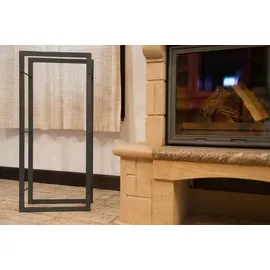 DanDiBo Ambiente Kaminholzregal Metall 100 cm Innen Grau