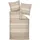 JANINE Davos Gestreift Beige 135 x 200 cm + 80 x 80 cm