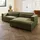 Livora Ecksofa Ottomane rechts Cord Velours 266x150x80 grün FINN