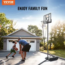 Vevor Basketballkorb Schwarz 122–305 cm