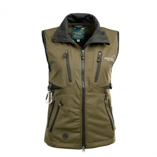 ARRAK OUTDOOR Softshell-Weste für Damen, Hundetrainer-Weste mit 7 Taschen, wasserabweisend, für Hundeführer, Trainingsweste für Damen, Oliv/Blatt für mich (Leaf It to Me), X-Small - XS