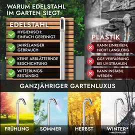 lawa living and lifestyle Gartendusche Silber